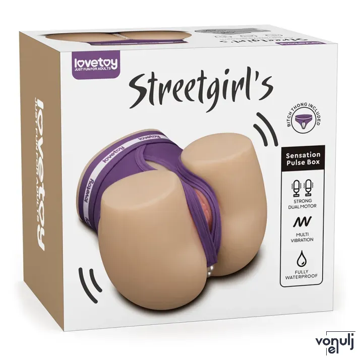 Műpunci és ánusz maszturbátor Lovetoy Streetgirl's Dual Motor - akkumulátoros,vízálló
