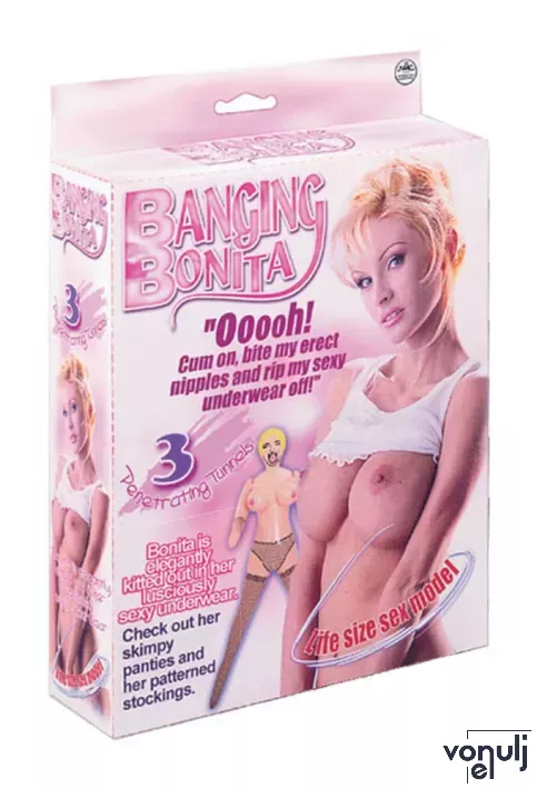 NMC guminő Banging Bonita PVC Screening Doll - testszínű, valósághű méretekkel, fotó jellegű arccal, 3 kéjnyílással, vízálló