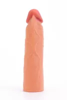 LOVETOY péniszköpeny Pleasure X-Tender Penis Sleeve 1 - realisztikus, testszínű, vízálló, (17 cm)