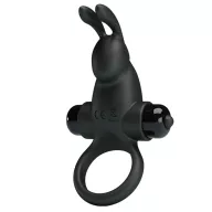 PRETTY LOVE vibrációs péniszgyűrű Vibrant Penis Ring 1 Black - fekete színben, vibrációs funkcióval, csiklóizgatóval, elemes