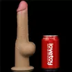 LOVETOY élethű dildó 9,5" NATURE COCK PLATINUM - nagy méretű, teljes méretű herékkel, kétrétegű, hosszított, letapasztható, szilikon (24 cm)