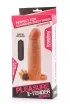 LOVETOY péniszköpeny Pleasure X-Tender Vibrating Penis Sleeve 1 - realisztikus, testszínű, vibrációs funkcióval, vízálló, elemes, (17,5 cm)