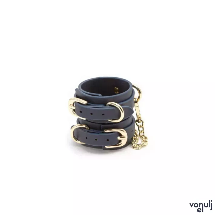 NS NOVELTIES bilincs Bondage Couture Wrist Cuff Blue - kék színben, csuklóra helyezhető