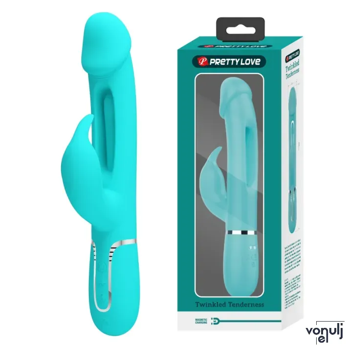 Csiklóizgatós g pont vibrátor Pretty Love Kampas Twinkled Tenderness Green - akkumulátoros,vízálló