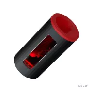 LELO péniszvibrátor F1S V2 Red - hanghullámos, interaktív, vízálló, fekete-piros színben,  ingyenes applikációval, szilikon