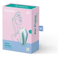 SATISFYER léghullámos csiklóizgató Love Breeze Ice Blue - jégkék színben, vízálló, akkumulátoros