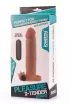LOVETOY péniszköpeny Pleasure X-Tender Vibrating Penis Sleeve 5 - realisztikus, testszínű, vibrációs funkcióval, vízálló, elemes, (19cm)