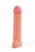 LOVETOY péniszköpeny Pleasure X-Tender Vibrating Penis Sleeve 5 - realisztikus, testszínű, vibrációs funkcióval, vízálló, elemes, (19cm)