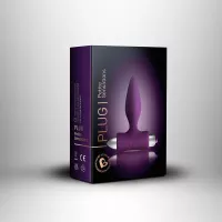ROCKS-OFF fenékdugó Plug Purple - lila színben, vibrátoros, vízálló, elemes