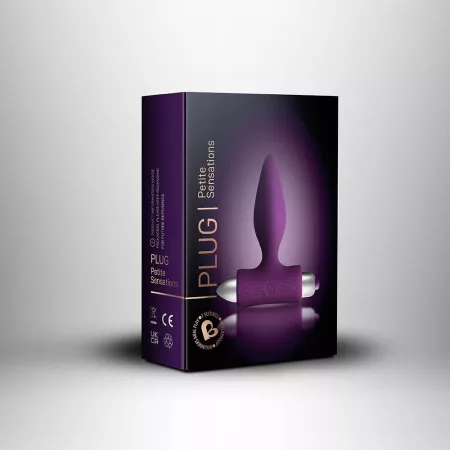 ROCKS-OFF fenékdugó Plug Purple - lila színben, vibrátoros, vízálló, elemes