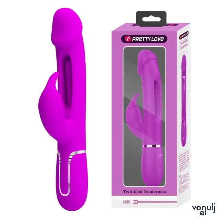 Csiklóizgatós g pont vibrátor Pretty Love Kampas Twinkled Tenderness Purple - akkumulátoros,vízálló
