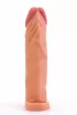LOVETOY péniszköpeny Pleasure X-Tender Vibrating Penis Sleeve 3 - realisztikus, testszínű, vibrációs funkcióval, vízálló, elemes, (18,5 cm)