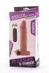 LOVETOY péniszköpeny Pleasure X-Tender Vibrating Penis Sleeve 3 - realisztikus, testszínű, vibrációs funkcióval, vízálló, elemes, (18,5 cm)