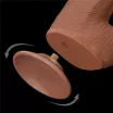 LOVETOY élethű dildó 13,5'' King Sized Sliding Skin Dual Layer Dong Brown - extra nagy méretű,herékkel,kétrétegű,letapasztható,vízálló,TPE(34 cm)