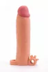 LOVETOY péniszköpeny Pleasure X-Tender Vibrating Penis Sleeve 6 - realisztikus, testszínű, vibrációs funkcióval, vízálló, elemes, (20,8 cm)