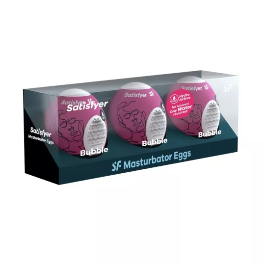 SATISFYER maszturbációs tojás Single Bubble - vízálló, egyszer használatos