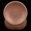 LOVETOY élethű dildó 13,5'' King Sized Sliding Skin Dual Layer Dong Brown - extra nagy méretű,herékkel,kétrétegű,letapasztható,vízálló,TPE(34 cm)
