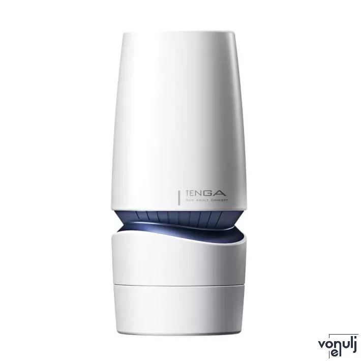 TENGA maszturbátor Aero Cobalt Ring - vákuumos, vízálló, fehér design tokban