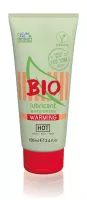 HOT intim síkosító Bio Lubricant Waterbased Warming 100 ml - vízbázisú, vegán, melegítő hatással, hosszantartó, óvszerhez és segédeszközhöz is