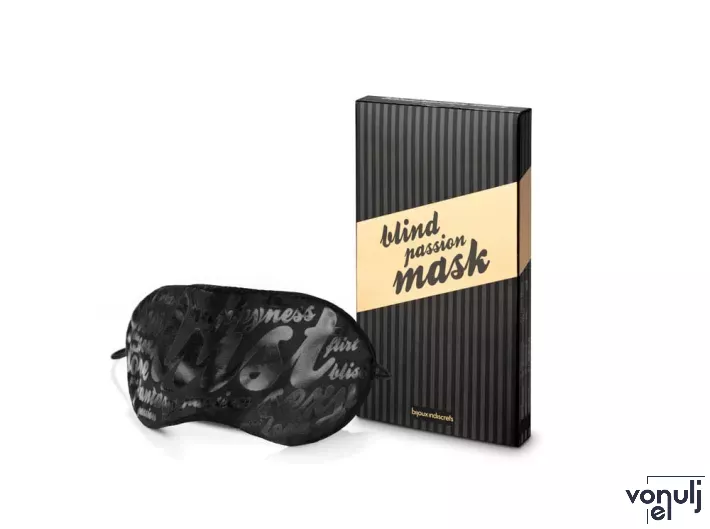 BIJOUX INDISCRETS maszk Blind Passion Mask - fekete színben