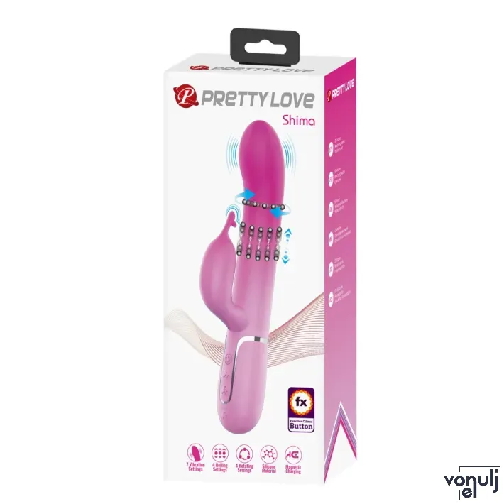 Csiklóizgatós g pont vibrátor Pretty Love Shima Pink - akkumulátoros,vízálló