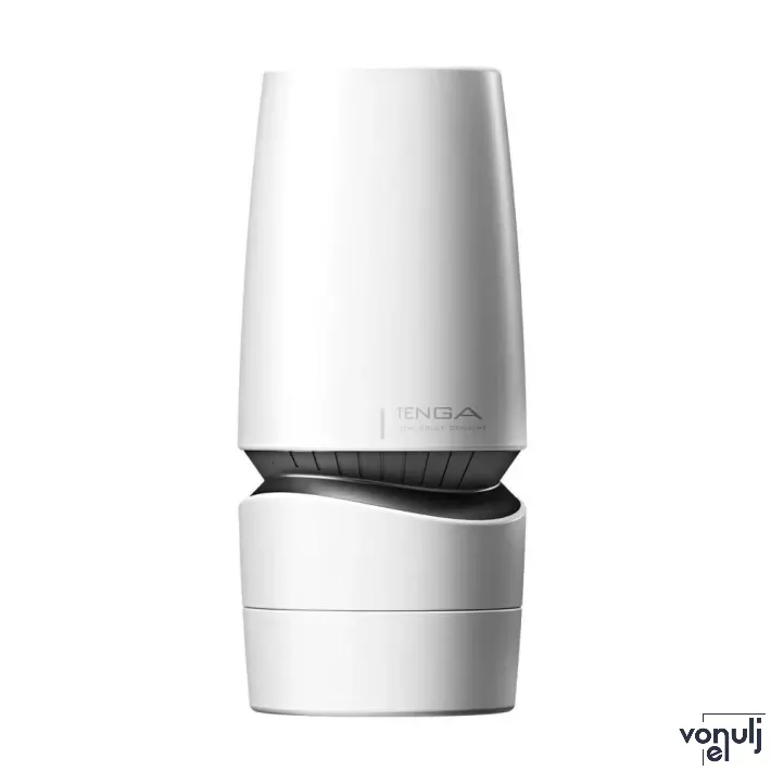 TENGA maszturbátor Aero Silver Ring - vákuumos, vízálló, fehér-ezüst színű design tokban