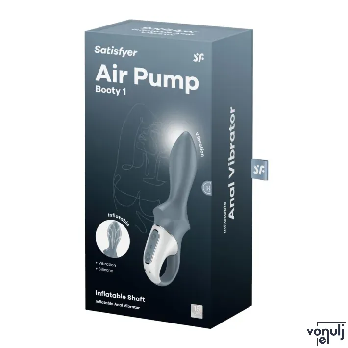 Anál vibrátor Satisfyer Air Pump Booty 1 - akkumulátoros,vízálló