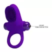 PRETTY LOVE péniszgyűrű Vibrant Penis Ring 2 Purple - lila színben, vibrációs funkcióval, csiklóizgatóval, vízálló, elemes