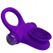 PRETTY LOVE péniszgyűrű Vibrant Penis Ring 2 Purple - lila színben, vibrációs funkcióval, csiklóizgatóval, vízálló, elemes