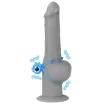 LOVETOY Lumino péniszgyűrű  Play Vibrating Penis Ring - kék színben világító, vibrációs funkcióval, heregyűrűvel, vízálló, elemes