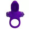 PRETTY LOVE péniszgyűrű Vibrant Penis Ring 2 Purple - lila színben, vibrációs funkcióval, csiklóizgatóval, vízálló, elemes
