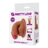 Élethű műpénisz Pretty Love Warnell - vízálló, 13 cm