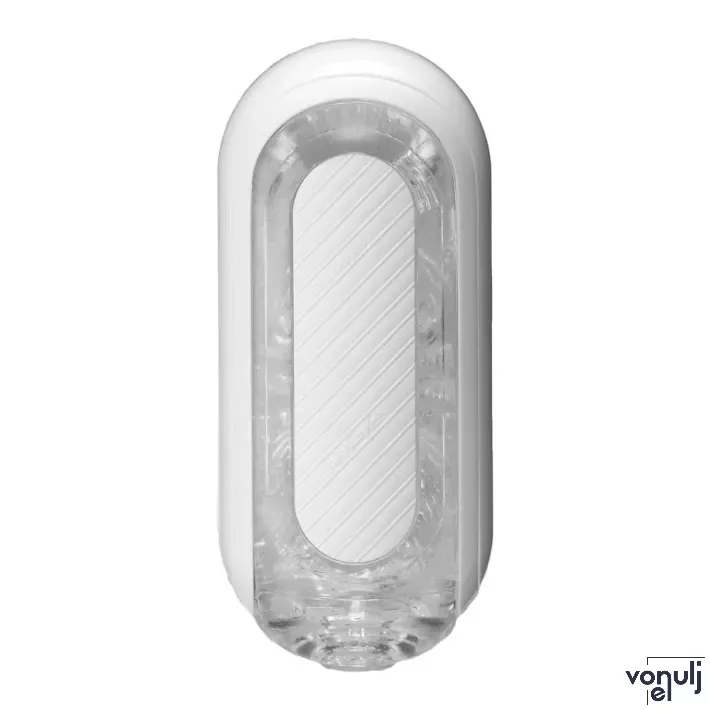 TENGA maszturbátor Flip Zero Gravity White - vákuumos, vízálló, fehér színű tokban