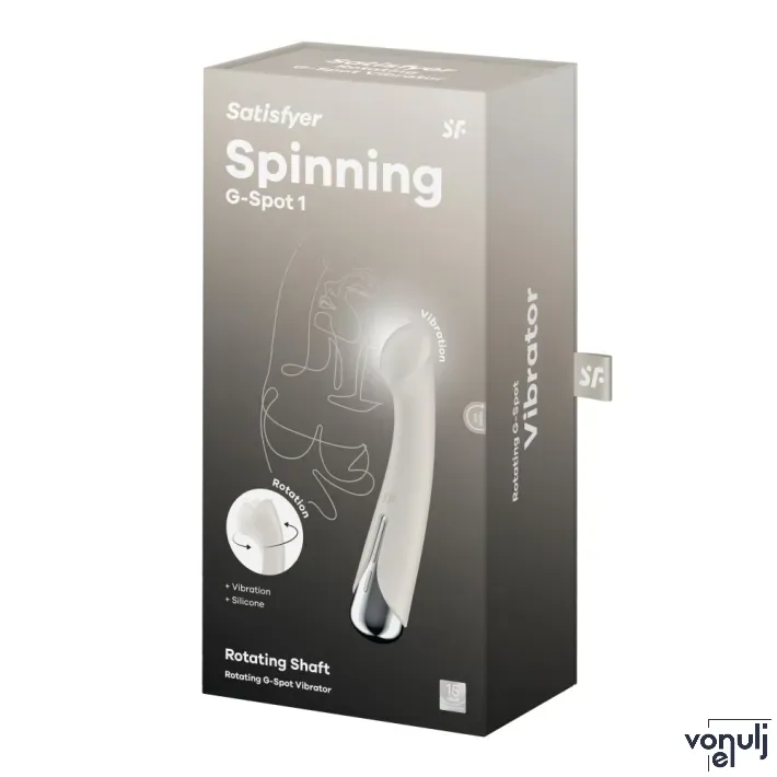 G pont vibrátor Satisfyer Spinning 1 beige - akkumulátoros,vízálló