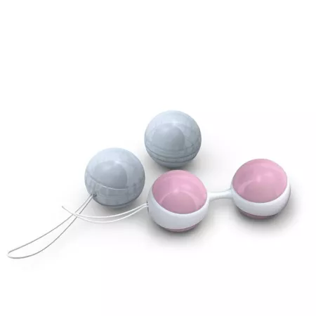 LOVETOY gésagolyó Kegel Ball Blue/Pink - kék-rózsaszín színben, azonos méretű golyókkal, vízálló
