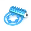 LOVETOY Lumino péniszgyűrű  Play Vibrating Penis Ring - kék színben világító, vibrációs funkcióval, heregyűrűvel, vízálló, elemes