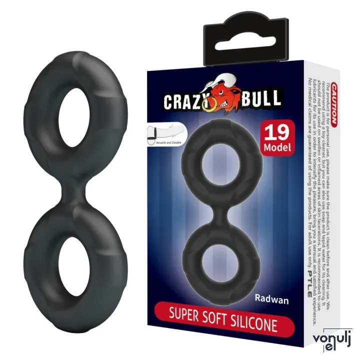 Pénisz gyűrű herepánttal Crazy Bull Radwan - vízálló