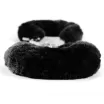 LOVETOY bilincs Fetish Pleasure Fluffy Hand Cuffs Black - fém, fekete plüss borítással