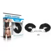 LOVETOY bilincs Fetish Pleasure Fluffy Hand Cuffs Black - fém, fekete plüss borítással