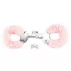 LOVETOY bilincs Fetish Pleasure Fluffy Hand Cuffs Pink - fém, rózsaszín plüss borítással