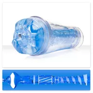 FLESHLIGHT maszturbátor Flight Commander - nonfiguratív, kék színű, vízálló, vibráció nélküli