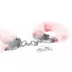LOVETOY bilincs Fetish Pleasure Fluffy Hand Cuffs Pink - fém, rózsaszín plüss borítással