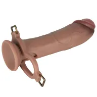 Strapon dildó hámmal Lovetoy Ingen 10" - 23,6 cm dildóval, L/XL/2XL hámmal