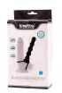 LOVETOY felcsatolható anál vibrátor Vibrating Fantasy Double Prober - fekete színben, heregyűrűvel rögzíthető, elemes, 16 cm