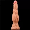 LOVETOY élethű dildó 9,5" NATURE COCK PLATINUM - nagy méretű, herék nélkül, kétrétegű, letapasztható, szilikon (24 cm)