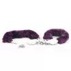 LOVETOY bilincs Fetish Pleasure Fluffy Hand Cuffs Purple - fém, lila plüss borítással