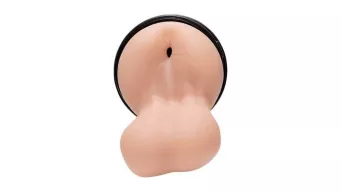 FLESHLIGHT maszturbátor FleshSack - realisztikus, ánusz formájú testnyílással és herékkel, testszínű, vízálló, vibráció nélküli