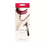 NS NOVELTIES nyakpánt és póráz Sinful Collar Pink - rózsaszín színben, fetish játék kelléke