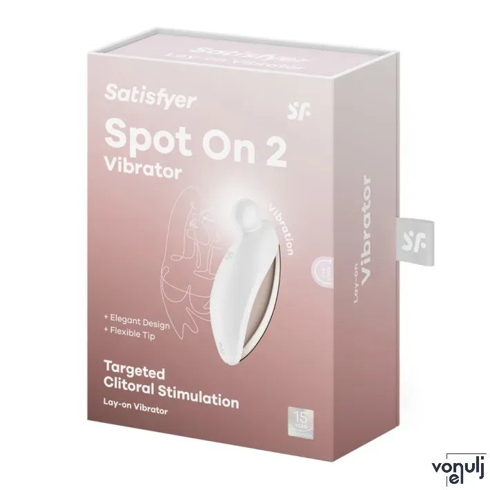 Rezgő csiklóizgató Satisfyer Spot On 2 white - akkumulátoros,vízálló