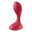 SATISFYER fenékdugó Backdoor Lover Red - piros színben, vibrátoros, vízálló, akkumulátoros